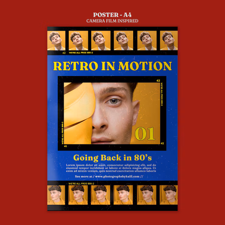 Camera film inspired poster